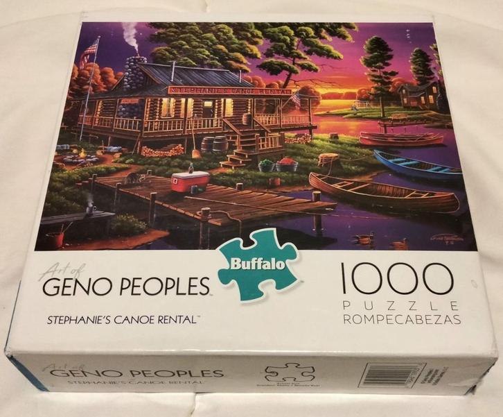 Buffalo puzzels - USA - 1000 st - volledig met poster, Hobby en Vrije tijd, Denksport en Puzzels, Zo goed als nieuw, Legpuzzel
