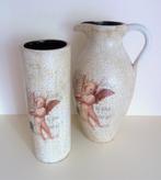 Superbes vases avec ange: 15€ pour le lot, à saisir!!, Moins de 50 cm, Autres couleurs, Enlèvement, Utilisé