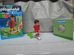 Lot de 2 footballeurs Playmobil et leur goal, Enlèvement, Comme neuf, Ensemble complet