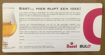 bierviltje Duvel viltje "Ssst ... hier rijpt een idee! " beschikbaar voor biedingen