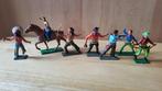 Lot figurines vintage Starlux – Cowboys et indiens (abimées), Verzamelen, Poppetjes en Figuurtjes, Gebruikt, Ophalen