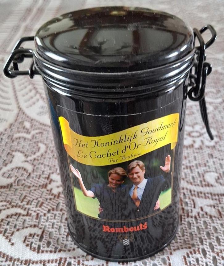 Blikken trommel met 250 gr koffie, Verzamelen, Blikken, Koffie, Ophalen