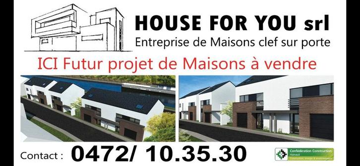PROJET BOIS D HAINE, RUE DE LA BRIQUE D'OR, 5 Habitations., Immo, Nieuwbouwprojecten