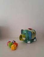 Speelgoedolifant met blokjes, Ophalen of Verzenden, Puzzelen