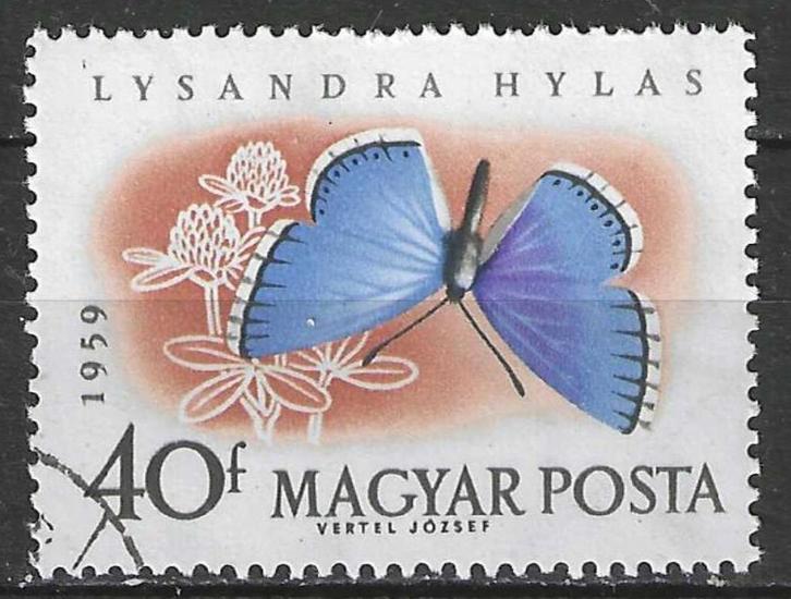 Hongarije 1959 - Yvert 1323 - Turkooisblauw - 40 fi. (ST), Postzegels en Munten, Postzegels | Europa | Hongarije, Verzenden