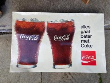 coca cola reclamebord 1970 frisdrank 