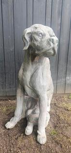 Hond in lood Rita Jordens., Jardin & Terrasse, Statues de jardin, Utilisé, Enlèvement ou Envoi