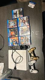 PS4 met 2 controllers draadloze oplaadstation en 7 spellen, Ophalen, Met 2 controllers, Slim, 500 GB