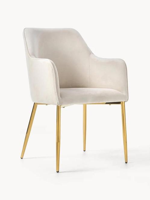 2 fluwelen armstoelen te koop in perfecte staat, Huis en Inrichting, Stoelen, Zo goed als nieuw, Twee, Metaal, Overige kleuren