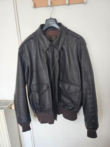 Veste en cuir aviateur Cockpit USA (taille 48) beschikbaar voor biedingen