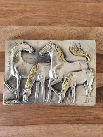 Deco 3D 4 paarden 17,5cm x 12,5cm x 2,5cm beschikbaar voor biedingen