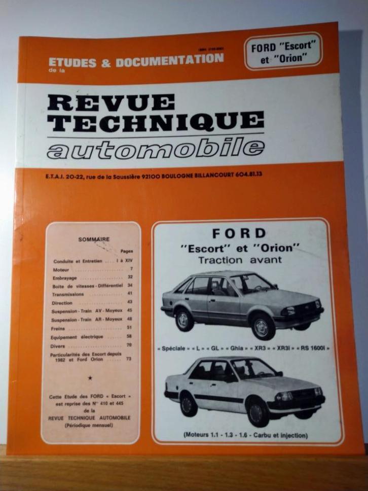 RTA - Ford Escort et Orion - Revue technique automobile, Autos : Divers, Modes d'emploi & Notices d'utilisation, Envoi