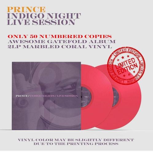 Prince-Indigo Night (Live Session) 2LP Limited MARBLED CORAL, Cd's en Dvd's, Vinyl | Pop, Nieuw in verpakking, 2000 tot heden