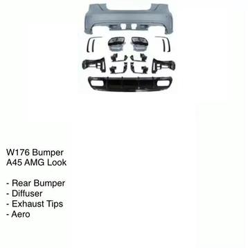 PARE-CHOCS ARRIÈRE + DIFFUSEUR POUR MERCEDES W176 A45 LOOK, Enlèvement