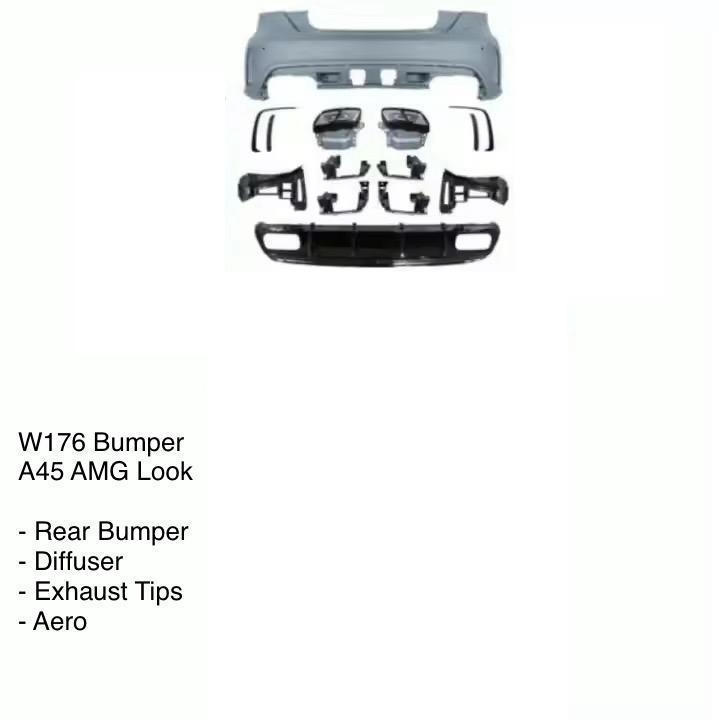 ACHTERBUMPER + DIFFUSER VOOR MERCEDES W176 A45 AMG LOOK, Auto diversen, Tuning en Styling, Ophalen