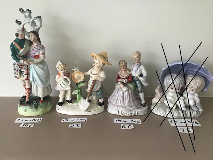 7 magnifiques figurines en porcelaine, Antiquités & Art, Antiquités | Porcelaine, Enlèvement ou Envoi