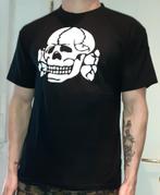 T-shirt Heren metal zwart schedel B&C S, Kleding | Heren, Nieuw, Maat 46 (S) of kleiner, Zwart, Verzenden