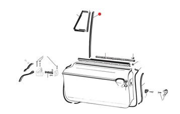 VW Type 34 Karmann Ghia Raamvilt paar zijruiten beschikbaar voor biedingen