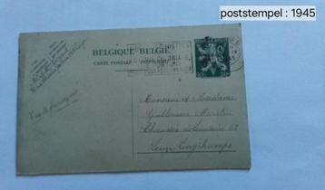  Briefkaart uit  1945. ( tweede wereldoorlog)  beschikbaar voor biedingen
