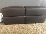 Pouf met opbergruimte 2 stuks, Huis en Inrichting, Zetels | Voetbanken en poefs, Ophalen, Landelijk eigentijds, 50 tot 75 cm, Leer