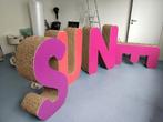 Kartonnen belettering met honingraat, Ophalen, Gebruikt