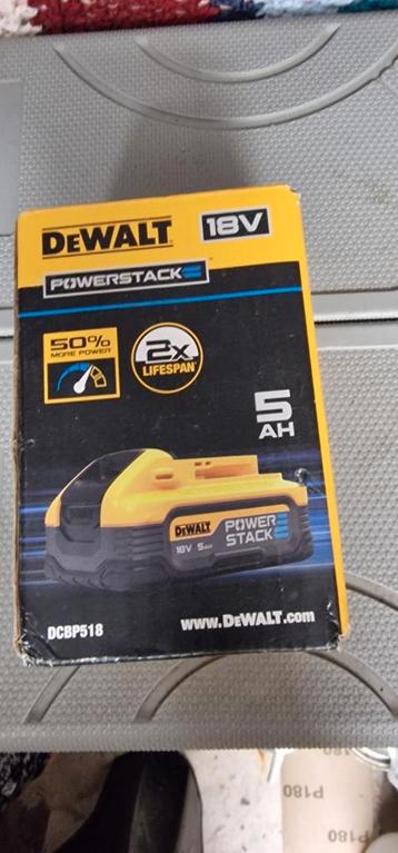 DeWALT Powerstack Li-Ion accu 18V - 5Ah, nieuwe.  beschikbaar voor biedingen