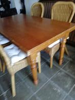 Tafel en 4 stoelen  80/140, Maison & Meubles, Tables | Tables à manger, 100 à 150 cm, Rectangulaire, Vintage, 50 à 100 cm