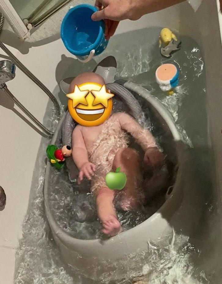 Skip hop Moby meegroeibadje grijs, Kinderen en Baby's, Badjes en Verzorging, Zo goed als nieuw, Badje, Overige merken, Ophalen