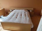 Tweepersoonsbed + 2 nachtkastjes + commode + bureau, Huis en Inrichting, Ophalen, Tweepersoons, Zo goed als nieuw, Overige maten