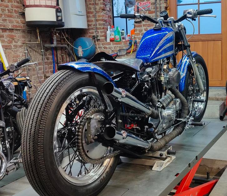 Vélo personnalisé Harley, Motos, Motos | Harley-Davidson, Particulier, Chopper, plus de 35 kW, 2 cylindres, Enlèvement ou Envoi