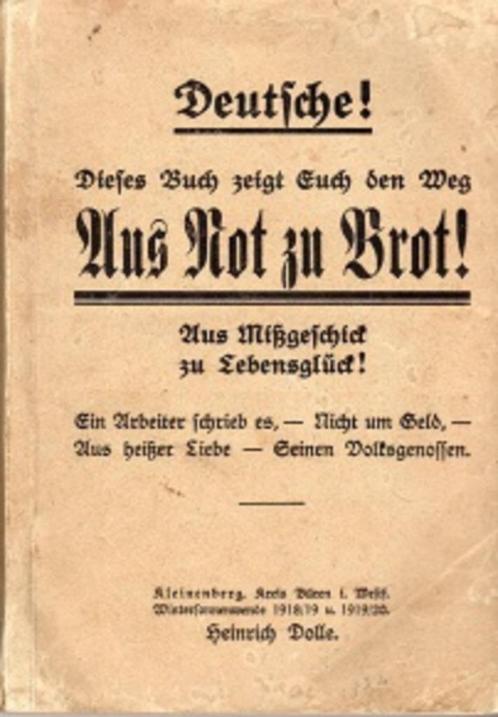 aus not zu brot aus missgeschick zu lebensglueck 1919/1920, Livres, Politique & Société, Utilisé, Société, Envoi