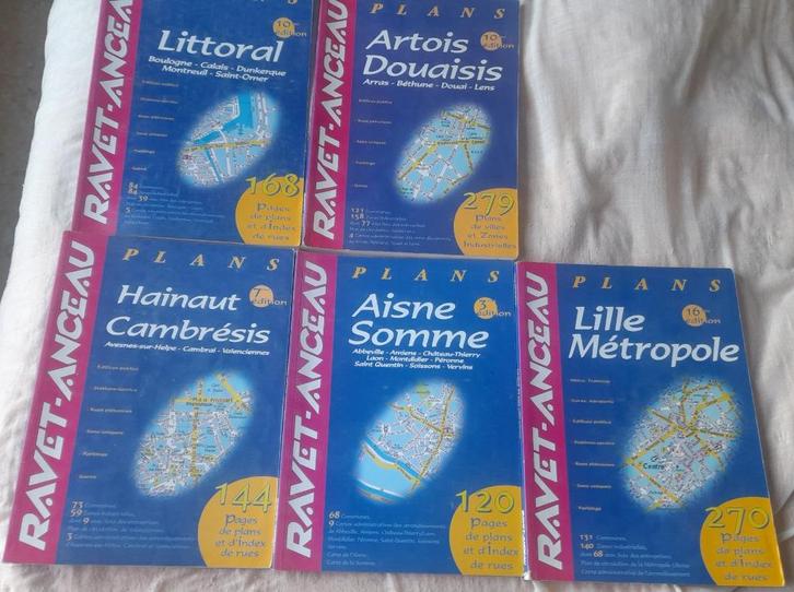 Kaarten van steden in het verre noorden van Frankrijk, Boeken, Atlassen en Landkaarten, Zo goed als nieuw, Landkaart, Frankrijk