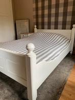 Landelijk wit bed, Huis en Inrichting, Slaapkamer | Bedden, Ophalen, Gebruikt, Wit, 140 cm