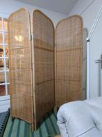 Grand Paravent Vintage en Rotin et Cannage Style Bohème Chic, Enlèvement ou Envoi