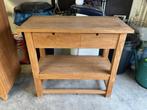 Bijzettafel keuken teak, Ophalen, Gebruikt, Teak, 75 cm of meer