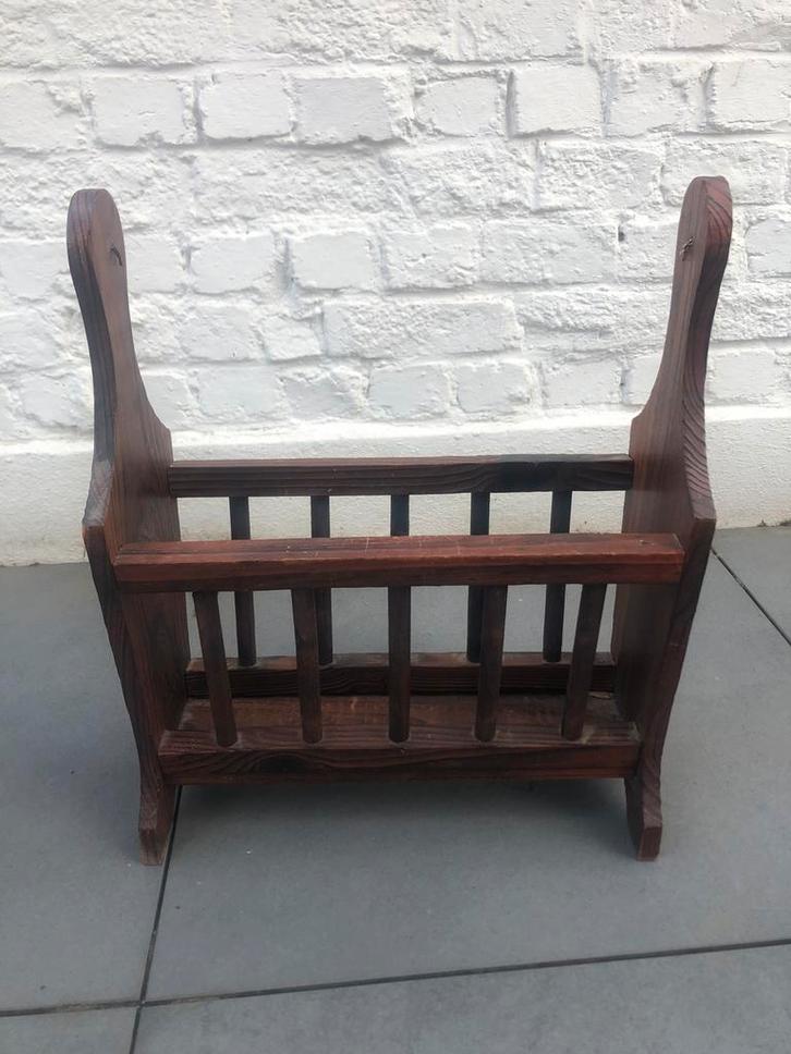 Tijdschriftenhouder • krantenhouder • vintage • decoratie, Huis en Inrichting, Woonaccessoires | Krantenbakken en Lectuurbakken