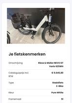 Riese & Müller Nevo GT Vario 625 WH, Fietsen en Brommers, Elektrische fietsen, Gebruikt, 47 tot 51 cm, 50 km per accu of meer