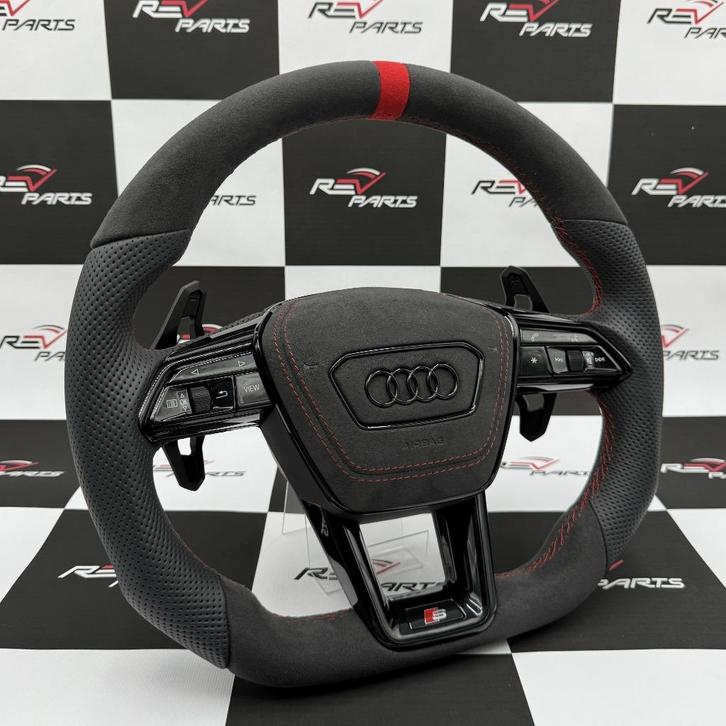Stuur Audi leer alcantara compleet rood S RS, Auto-onderdelen, Besturing, Audi, Nieuw, Ophalen of Verzenden
