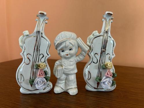 Set van 3 decoratieve beeldjes – Cello & Boeken, Verzamelen, Beelden en Beeldjes, Zo goed als nieuw, Overige typen, Ophalen