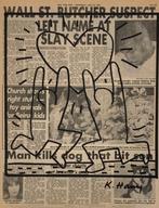 Keith Haring tekent op krantenpapier. Groot formaat, Antiek en Kunst, Verzenden