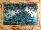WILFRIED PAS / HEROISCH FEEST / KLEURZEEFDRUK / 54x75cm SIG, Antiek en Kunst, Ophalen of Verzenden