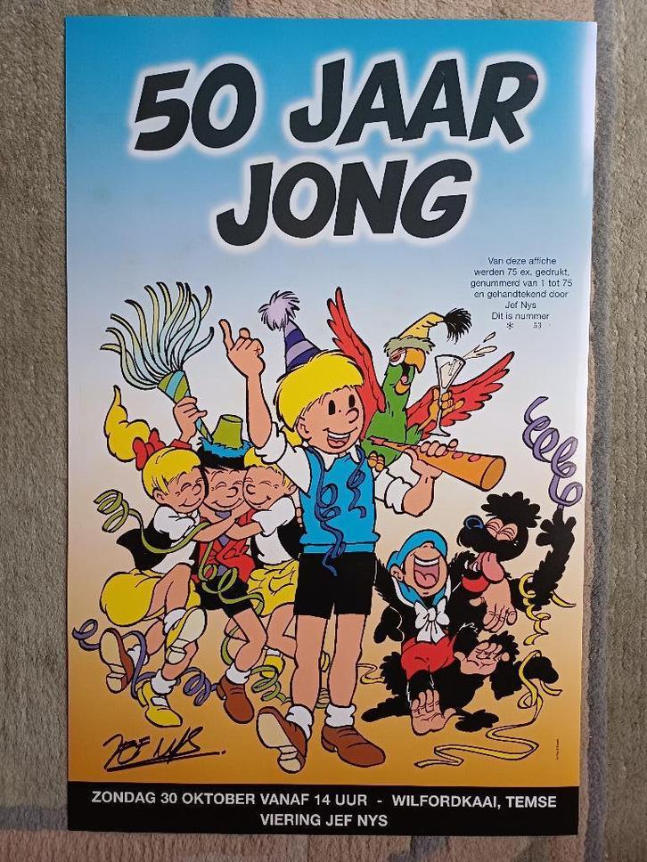 Affiche / poster Jommeke 50 jaar jong, Verzamelen, Stripfiguren, Nieuw, Ophalen of Verzenden