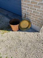 Koperen pan en bloembak, Ophalen, Gebruikt, Minder dan 60 cm, Rond