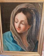 Tableau du XVIII ou XIXème peinture huile la vierge Marie., Antiquités & Art, Envoi