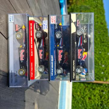 4 x 1/43 Minichamps Red Bull Racing F1 beschikbaar voor biedingen