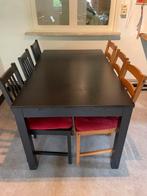 Leuke tafel met 6 stoelen, Huis en Inrichting, Ophalen, Gebruikt