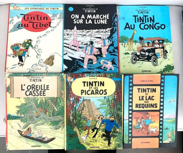 Kuifje strips Frans hardcover x6, Boeken, Stripverhalen, Ophalen of Verzenden