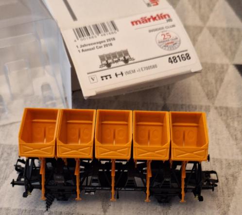 Märklin HO 48168 zelflosser wagon van de HGK (Köln), Hobby en Vrije tijd, Modeltreinen | H0, Zo goed als nieuw, Wagon, Märklin