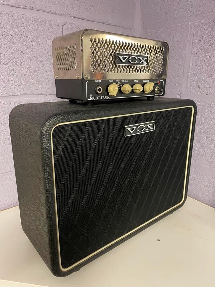 Ampli VOX Lil’ Night Train + Cabinet V110NT Etat impeccable, Muziek en Instrumenten, Versterkers | Bas en Gitaar, Zo goed als nieuw