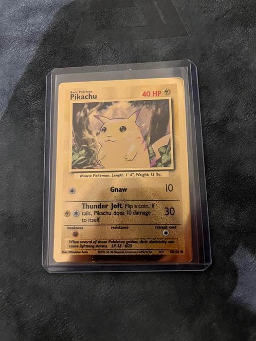 Metal pikachu, Hobby en Vrije tijd, Verzamelkaartspellen | Pokémon, Zo goed als nieuw, Ophalen of Verzenden